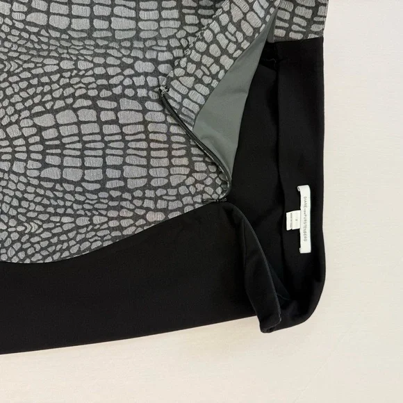 Diane Von Furstenberg DVF Emma Nightfall Silee Black Pencil Skirt Size 2 - Picture 3 of 6